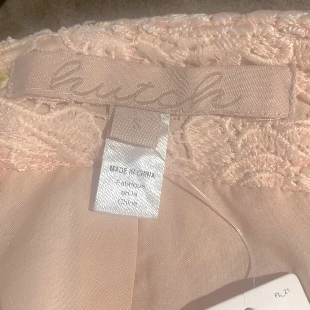 Anthropologie Gardina Lace Floral Skirt By Hutch Size Small NWT Pink Yellow blue - Picture 6 of 8